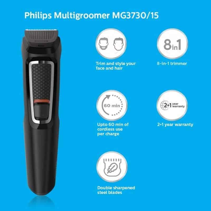 Philips MG3730/15 8-In-1 Beard & Amp Hair Trimmer