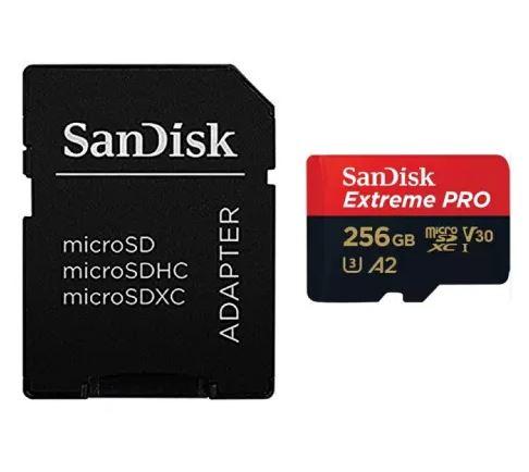Sandisk Extreme PRO 256GB 200mbps MicroSDXC UHS-I Memory Card With Adapter