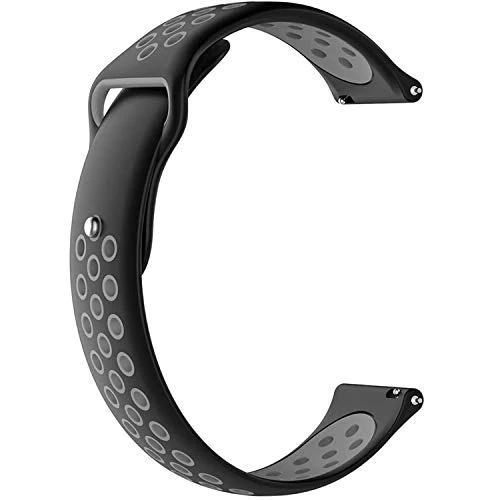 20 mm Black Grey Dotted Smartwatch belt