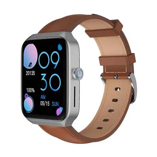 G-TiDE S1 Lite Bluetooth Calling Smartwatch Leather Brown