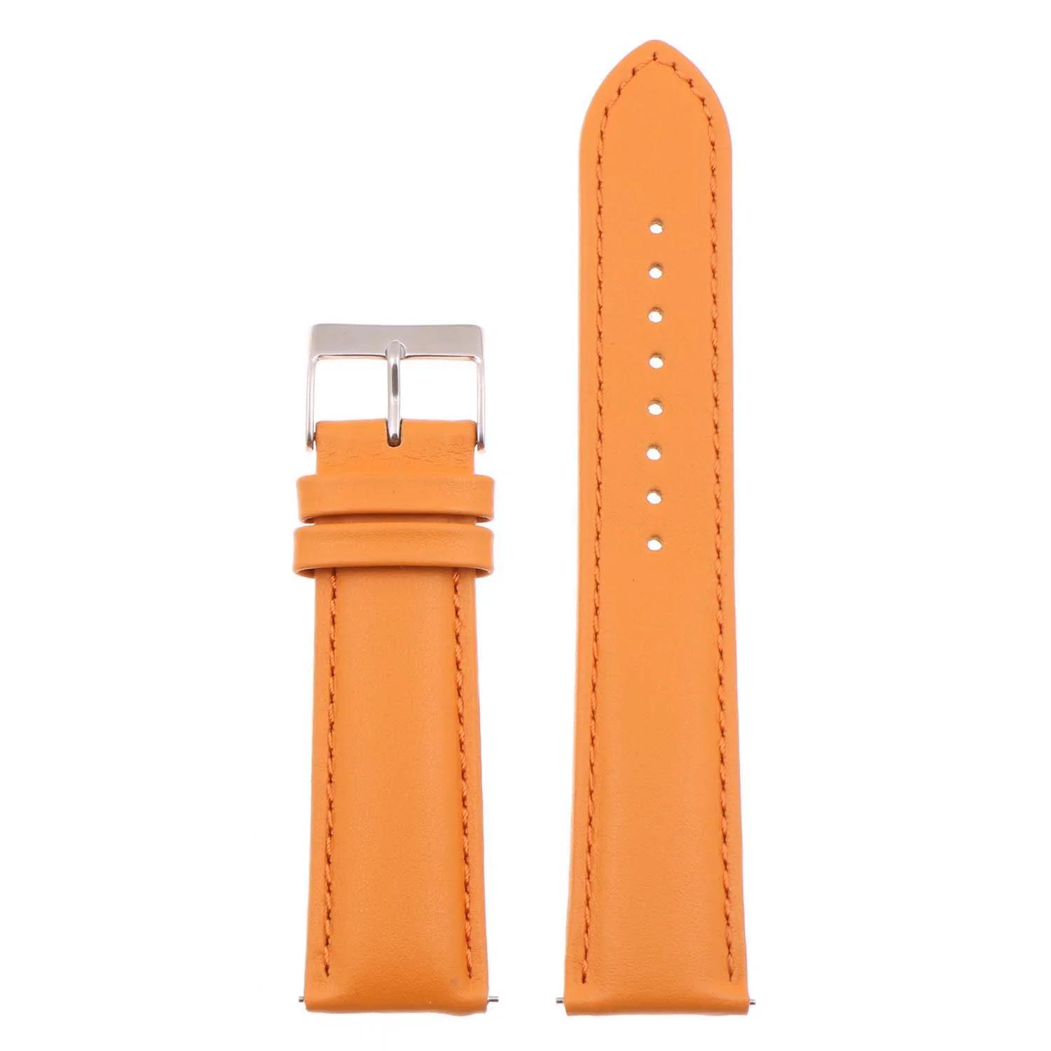 Orange Leather 20 mm Smartwatch belt