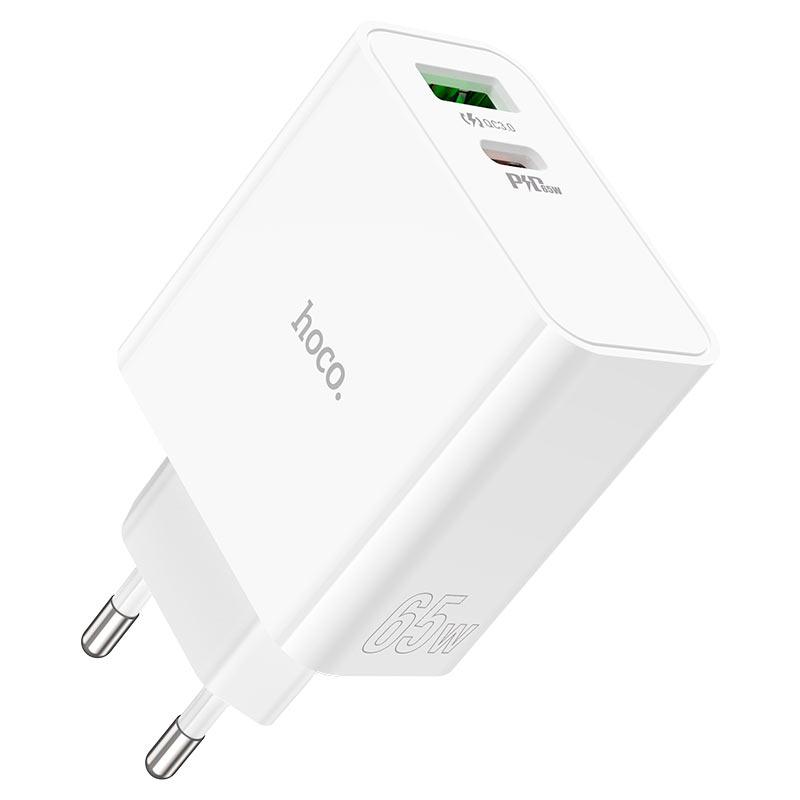 Hoco C113A Awesome PD65W dual port (1A1C) charger set (Type-C to Type-C) (EU)